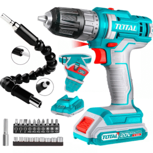 Taladro Atornillador Inalámbrico 20v + Porta Taladro 21 Accesorios