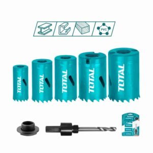 Juego 7piezas Brocas Circulares Madera Sierra Total Tacsh107