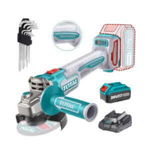 AMOLADORA 20V INALÁMBRICA BRUSHLESS 4½ +JUEGO LLAVE ALLEN L