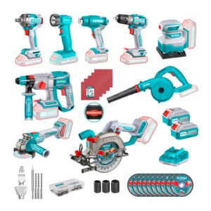 Combo 9 Piezas Con 2 Bat. 4.0ah/1cargador + Accesorios Total