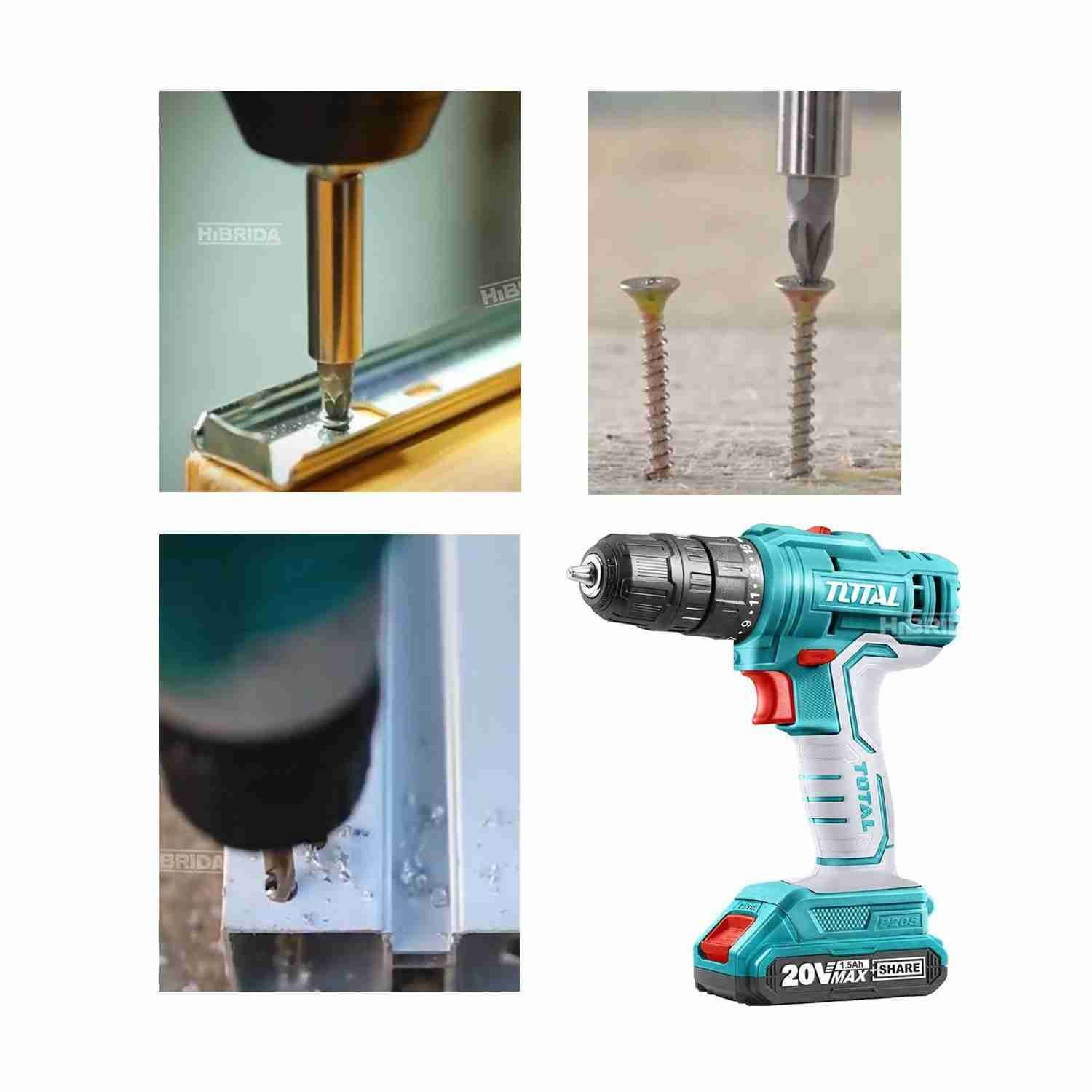 TALADRO ATORNILLADOR 20V + EXTENSOR FLEXIBLE DADOS PUNTAS 23 ACCESORIOS - Imagen 9