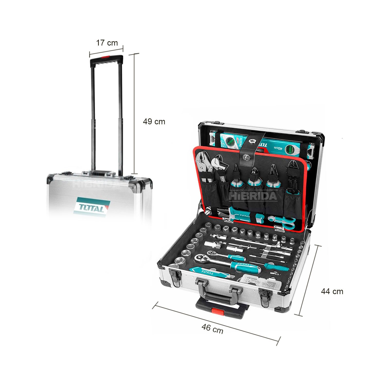 Juego Herramientas Manuales X 147 Pzas Maleta Aluminio Total - Imagen 6