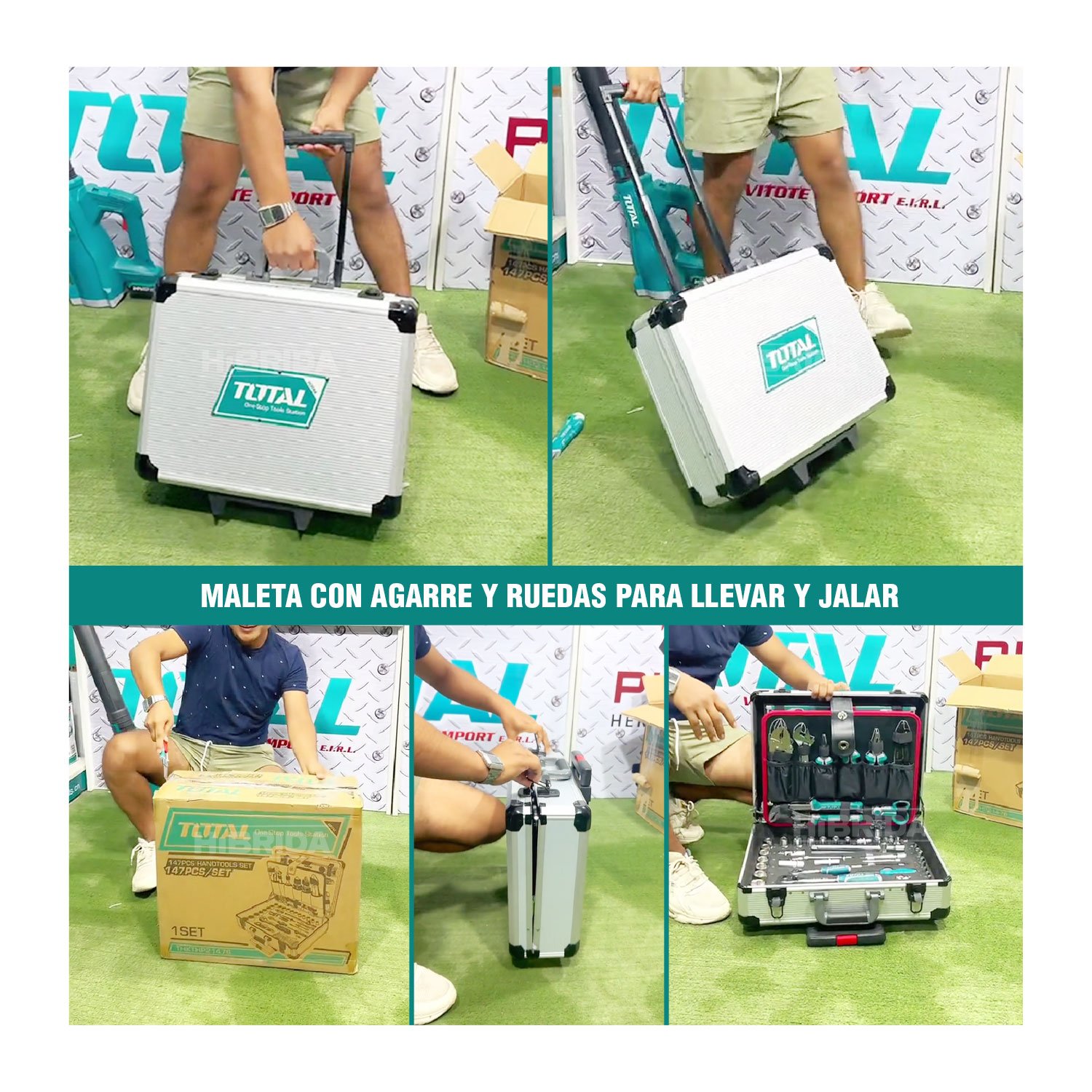 Juego Herramientas Manuales X 147 Pzas Maleta Aluminio Total - Imagen 7