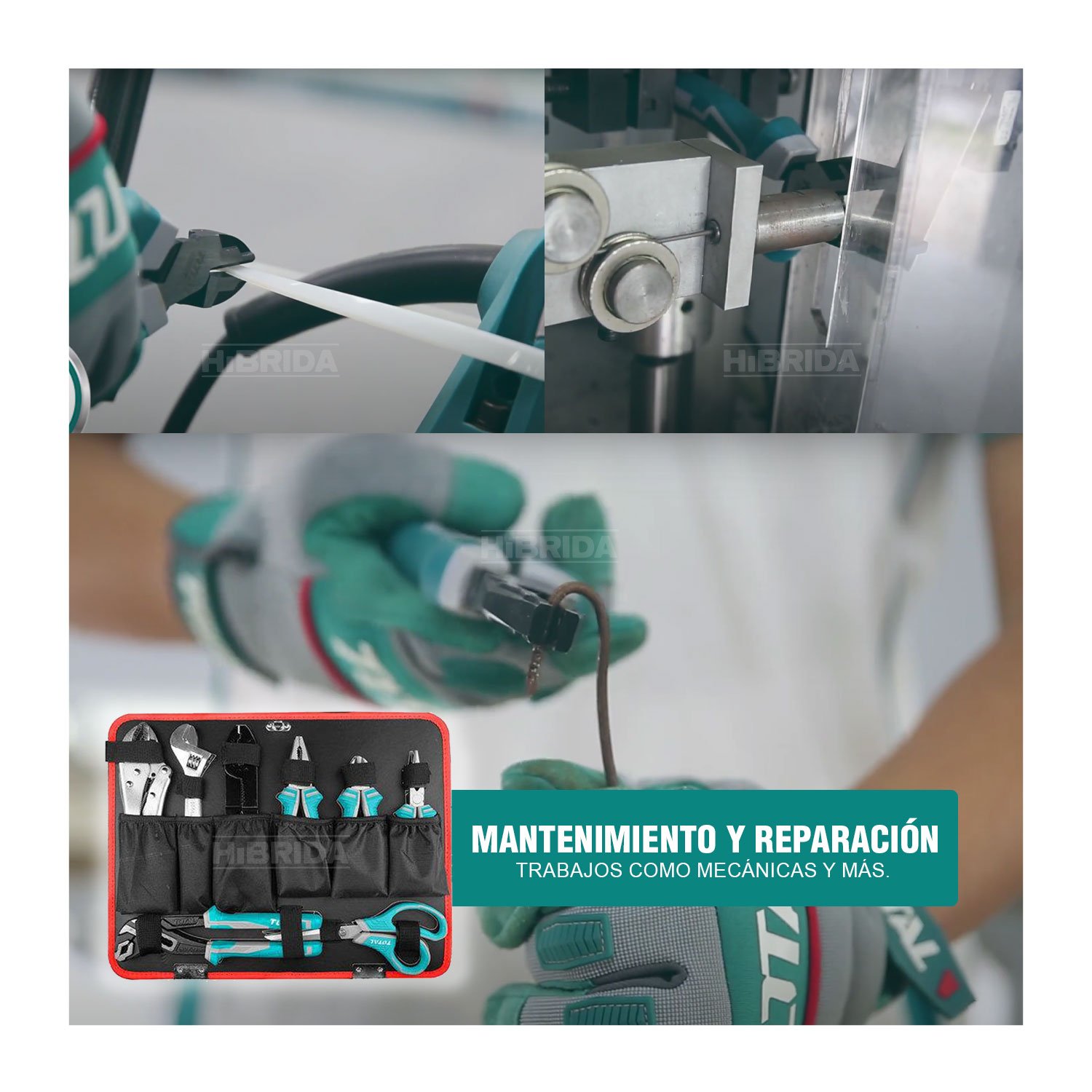 Juego Herramientas Manuales X 147 Pzas Maleta Aluminio Total - Imagen 8