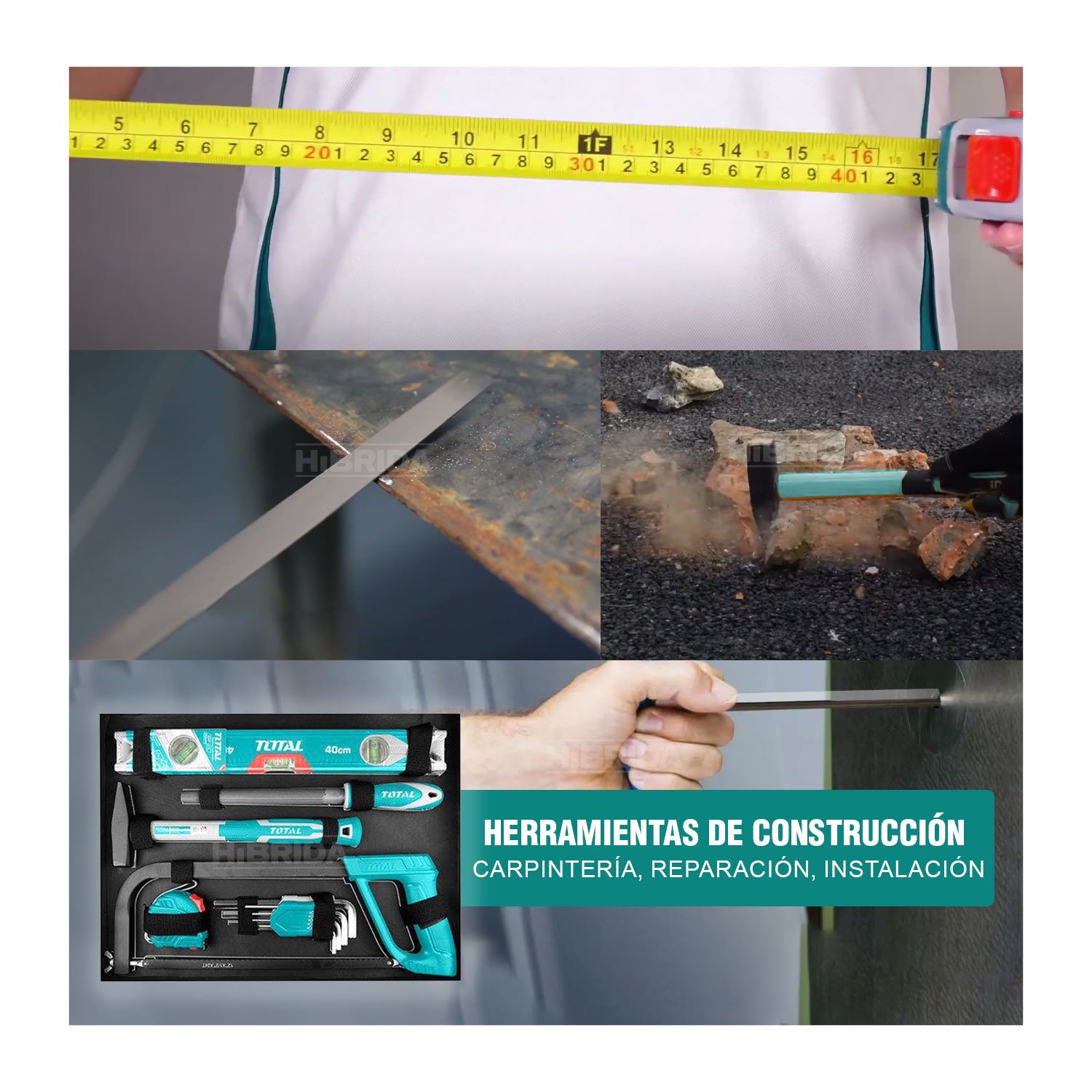 Juego Herramientas Manuales X 147 Pzas Maleta Aluminio Total - Imagen 9