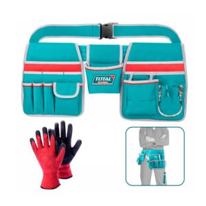 Porta Herramientas 12 Bolsillo Cinturón 10kg Total + Guantes
