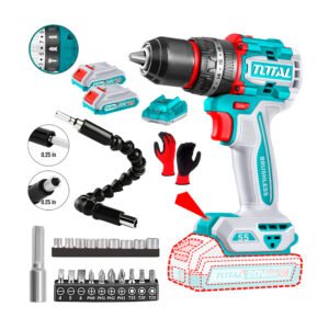 Taladro Atornillador Percutor 20v 55nm + Full Set + Grojos