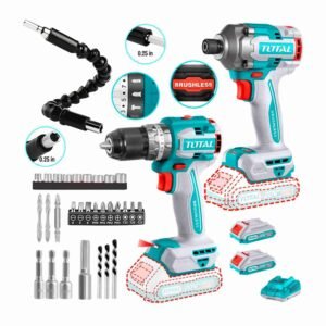 Atornillador De Impacto 285nm + Taladro Percutor 13mm + Accesorios