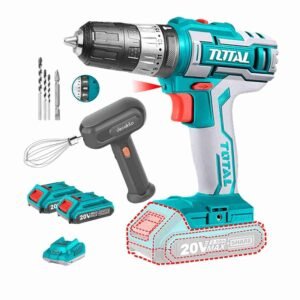 TALADRO PERCUTOR ATORNILLADOR 20V P20S TOTAL 2BAT +1 BATIDORA