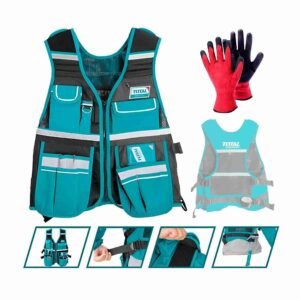 CHALECO PORTA HERRAMIENTA REFLECTANTE 11 BOLSILLOS TOTAL