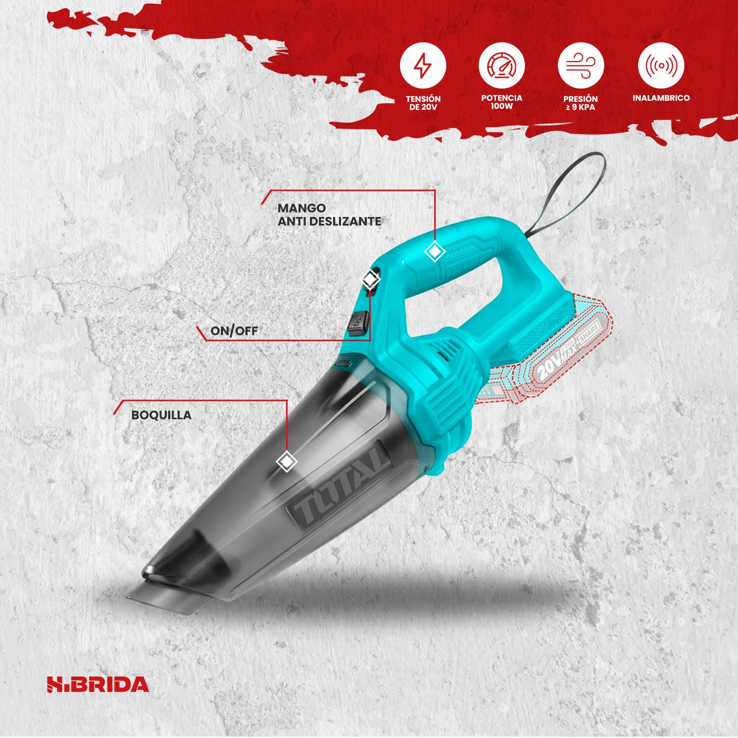 Sopladora De Aire Inalámbrica + Aspiradora 20v Brushless - Imagen 4
