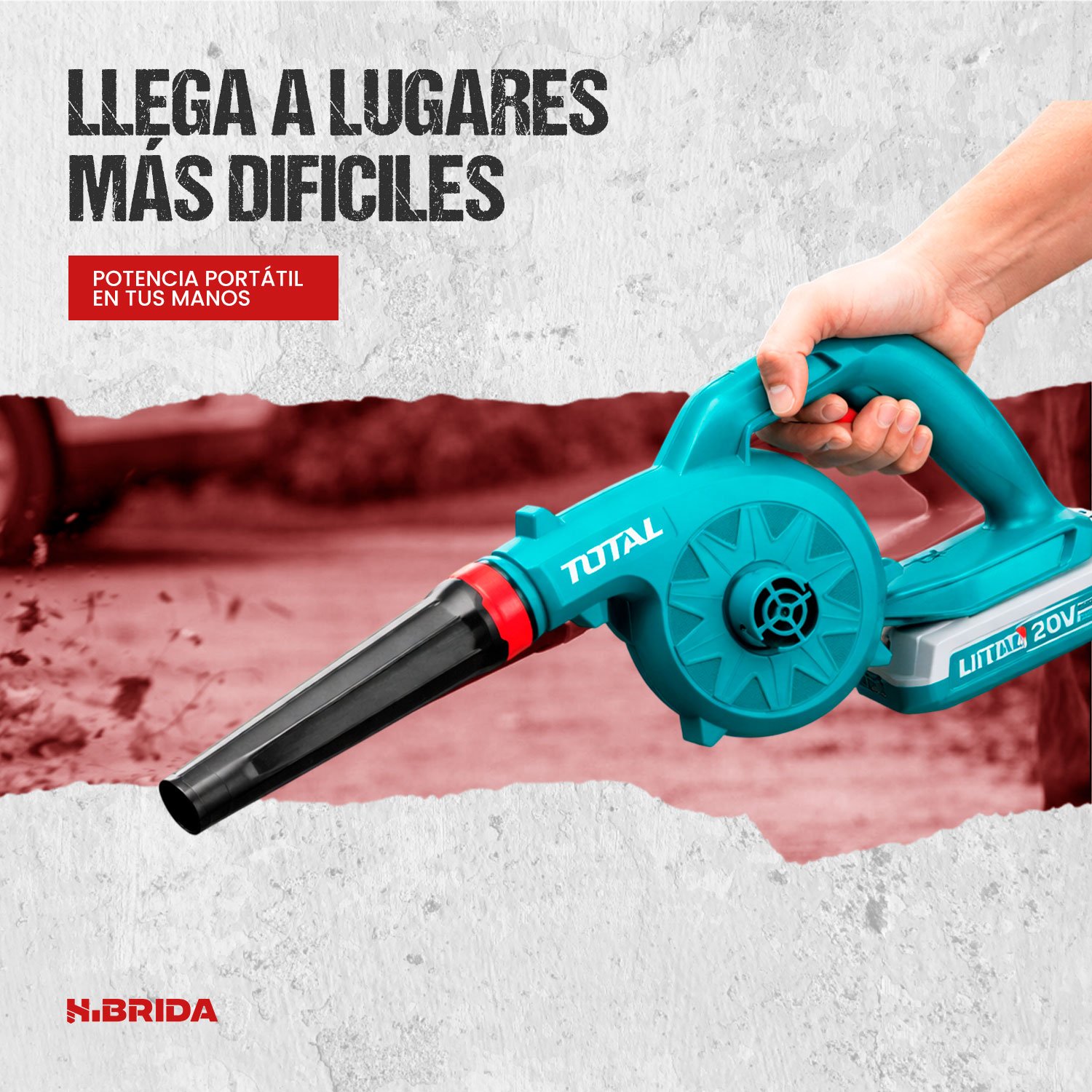 Sopladora De Aire Inalámbrica 20v Total + 1bat/cargador - Imagen 7