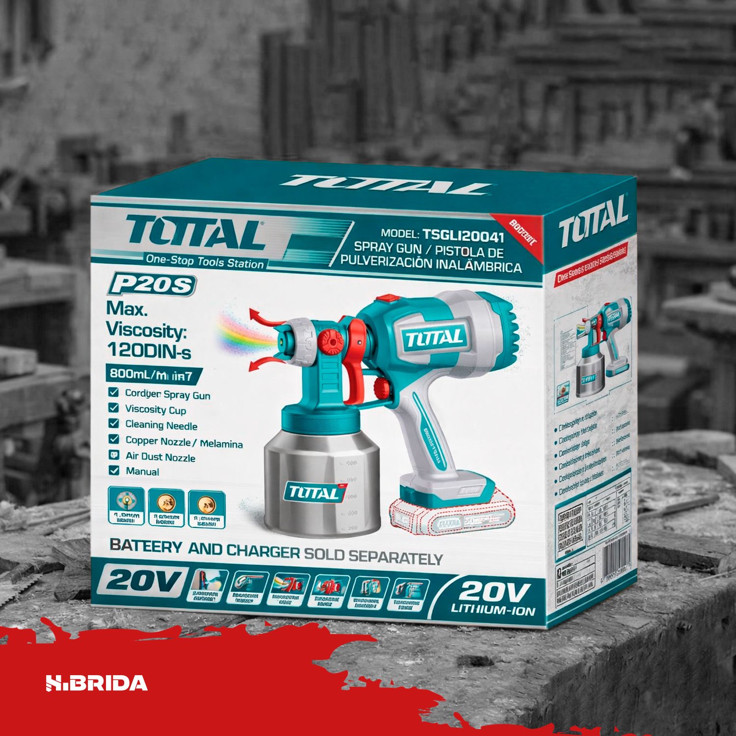 Pistola Para Pintar Inalámbrica 20v Total Alta Precisión - Imagen 7