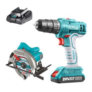 Taladro Atornillador 45Nm con Bat./Carg + Sierra Circular 1200W TOTAL