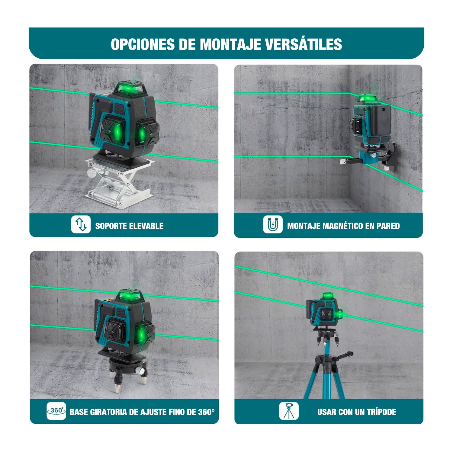 Taladro Atornillador 20v + Nivel Láser Verde 16 Niveles - Imagen 8