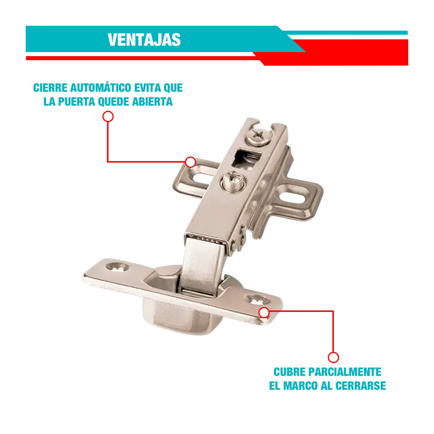 Combo Broca Forstner + 4bisagras Bidimensionales 110° Madera - Imagen 8