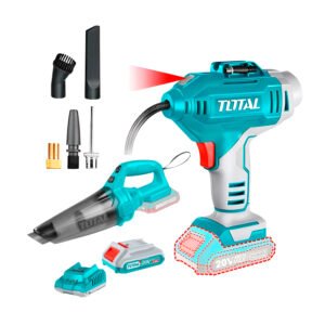 COMBO COMPRESOR AIRE MONOFÁSICA + ASPIRADORA 20V INALÁMBRICA TURQUESA