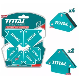 Set de 6 Escuadras Magnéticas TOTAL TAMWH6002 | Ángulos 45°-90°-135° | Fuerza 10–25 Lbs | Soldadura Precisa