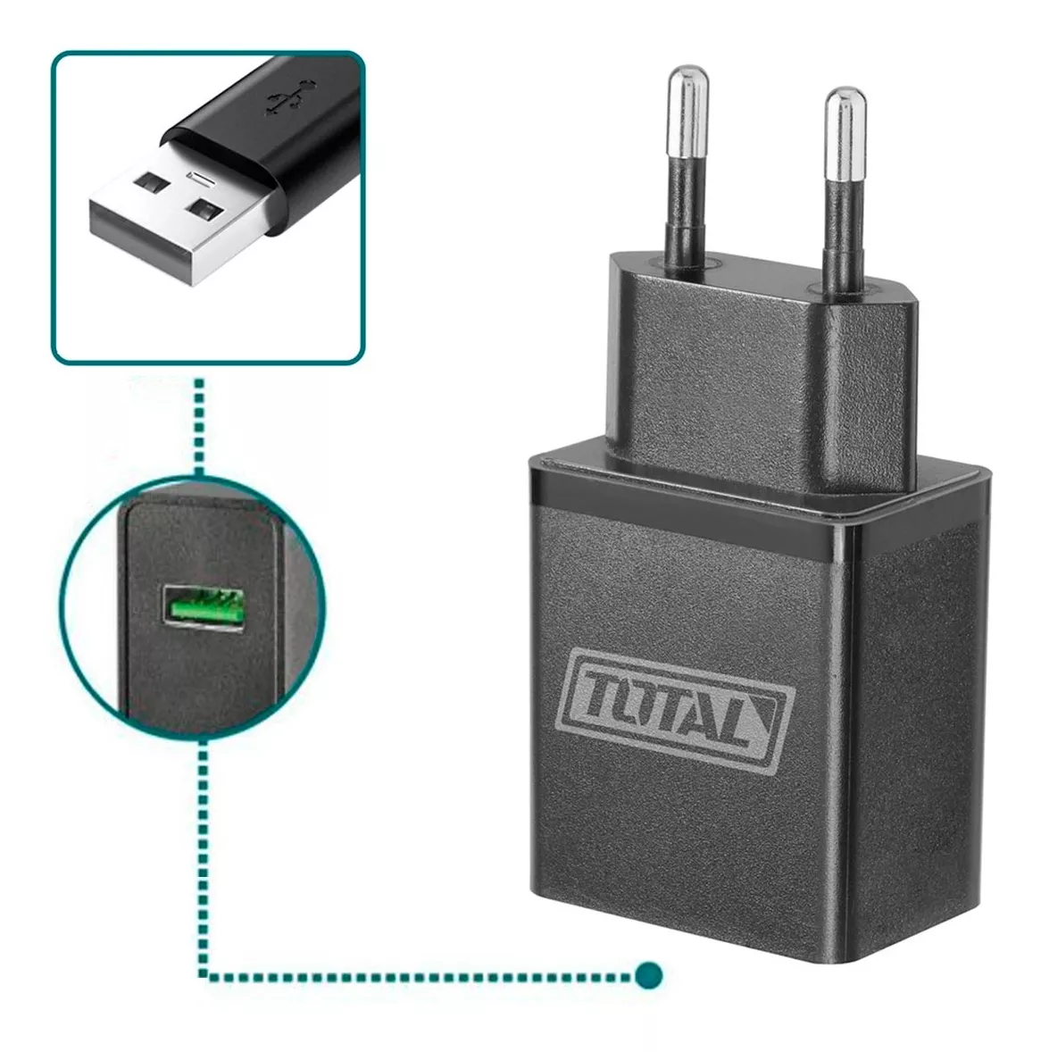 Cargador USB Tipo A | 5V 2A | Compacto y Eficiente – Solo Cubo, Sin Cable