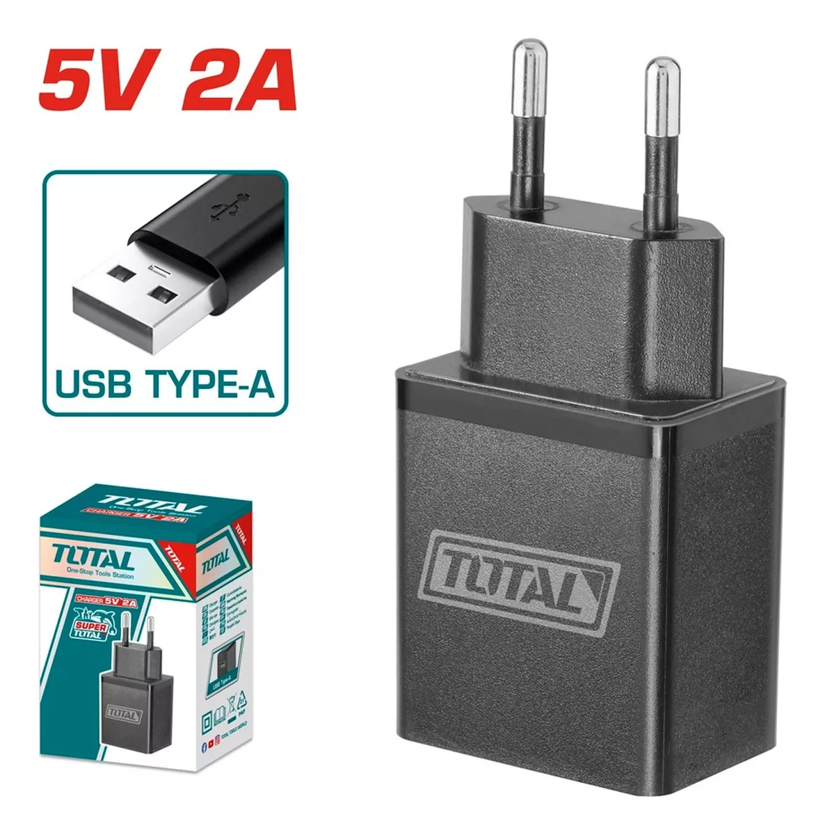 Cargador USB Tipo A | 5V 2A | Compacto y Eficiente – Solo Cubo, Sin Cable - Imagen 3