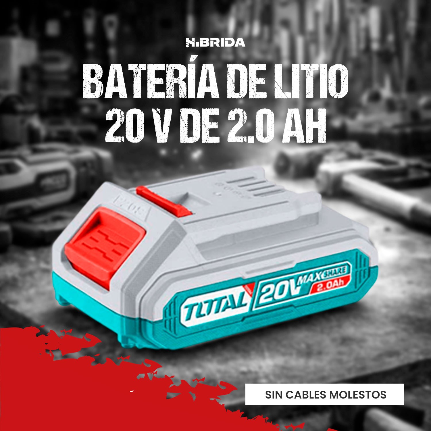 Taladro Atornillador Total 50nm + 2 Bats 20v 2.0ah + Acss - Imagen 10