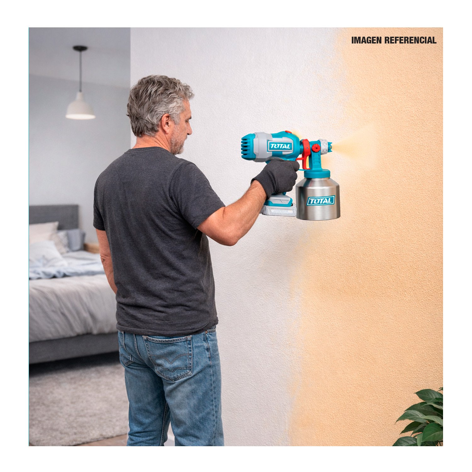 Pistola De Pintar 800ml Inlámbrica 20v Con Bat./ Carg. Total - Imagen 9