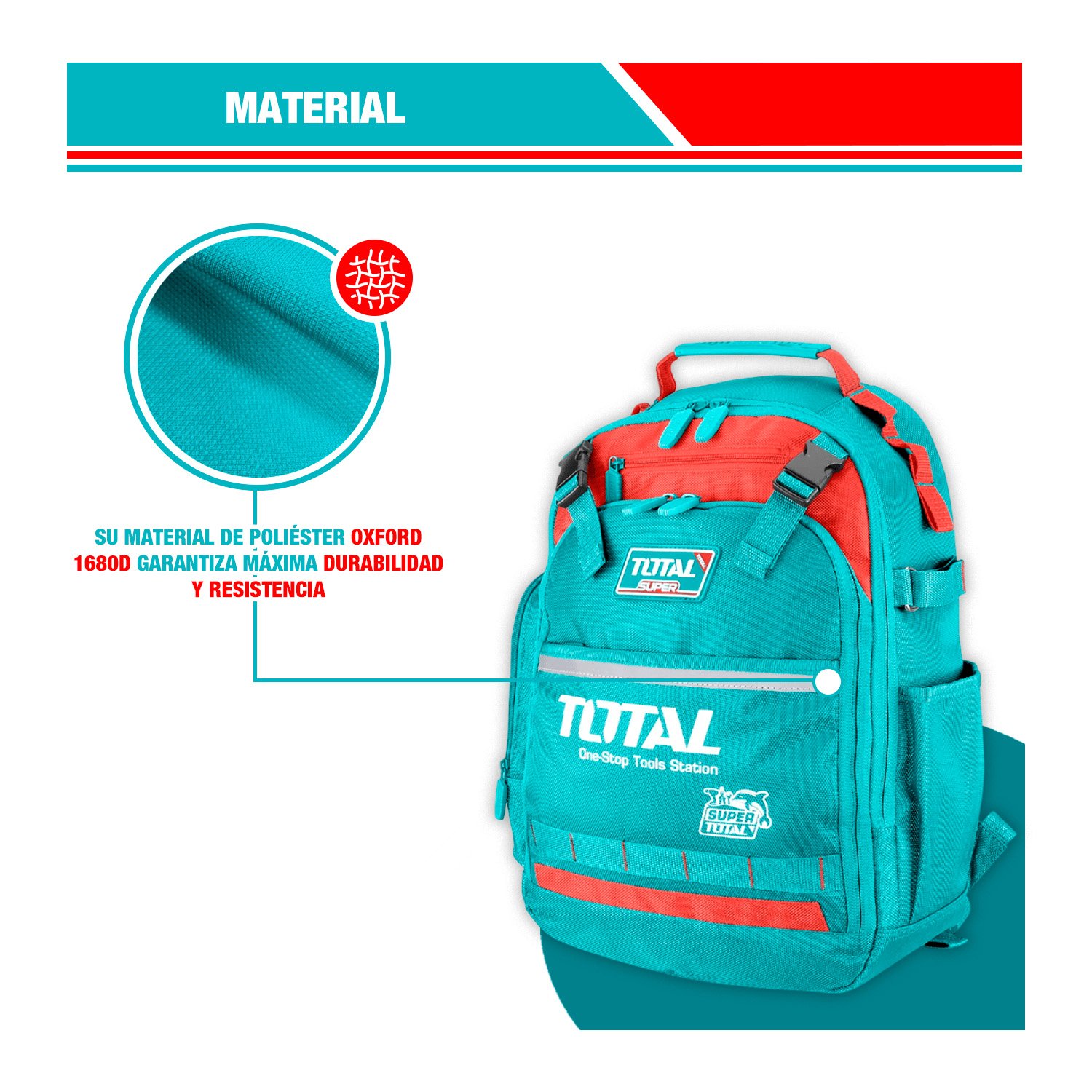 Mochila Porta Herramientas Máx.8 Kg Bolsillos Exter./inter. - Imagen 2