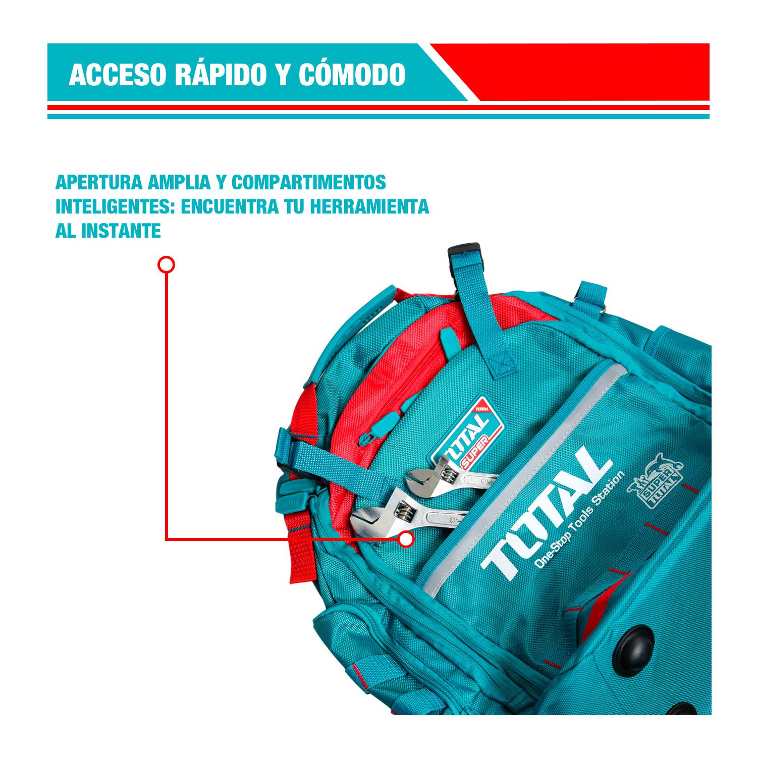 Mochila Porta Herramientas Máx.8 Kg Bolsillos Exter./inter. - Imagen 6