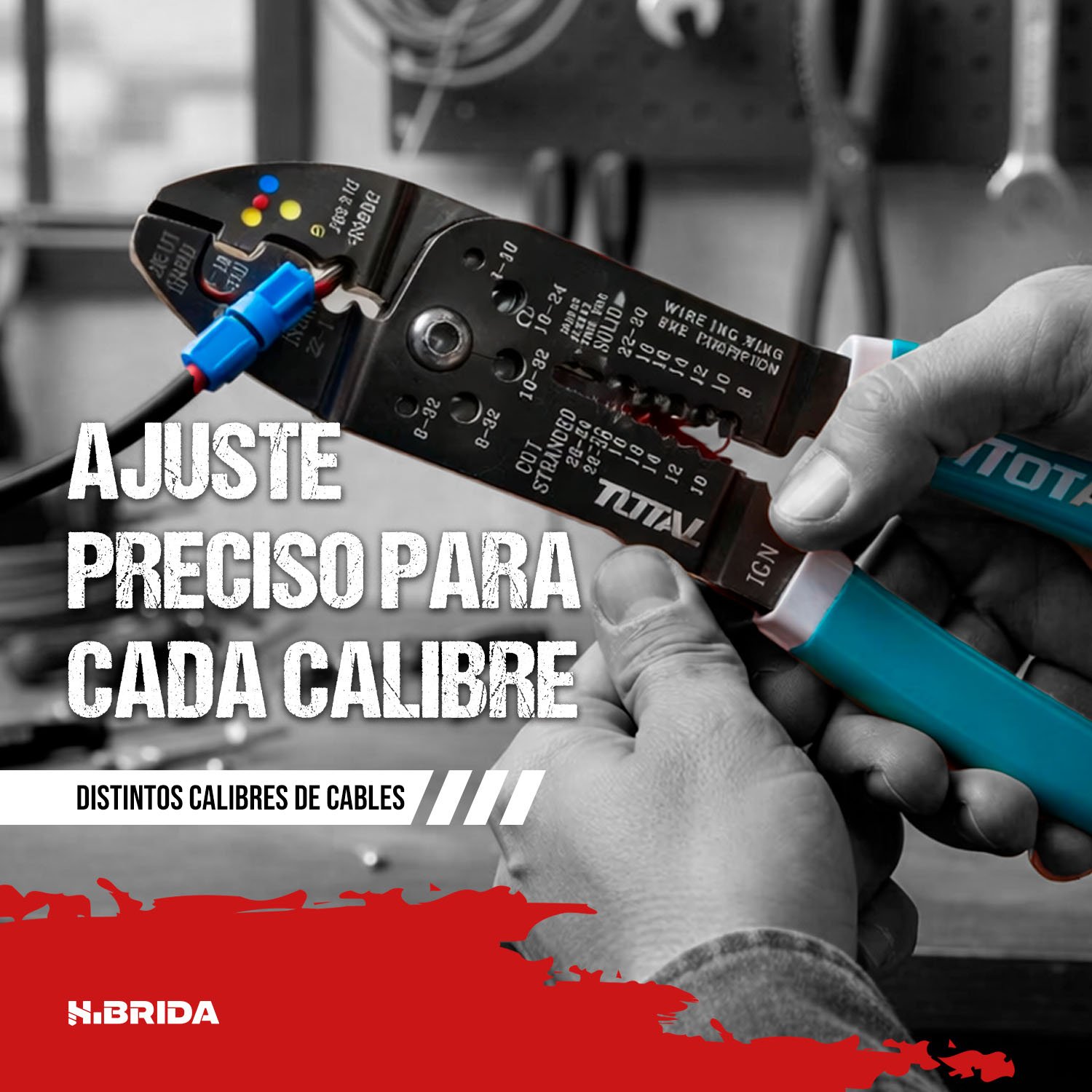 Alicate Pelacables 8.5'' Corta Cable Multifunción TOTAL - THT15851 - Imagen 3