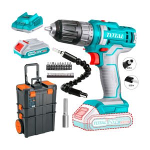 Taladro Atornillador 20v + Maleta De Herramientas + 1Batería 20ah + Accesorios