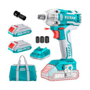 Llave De Impacto 20v + Adaptador Para Atornillar + 2 baterías