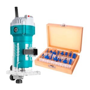 RUTEADORA 600W + SET 15PCS FRESAS 6MM CARPINTERÍA TOTAL
