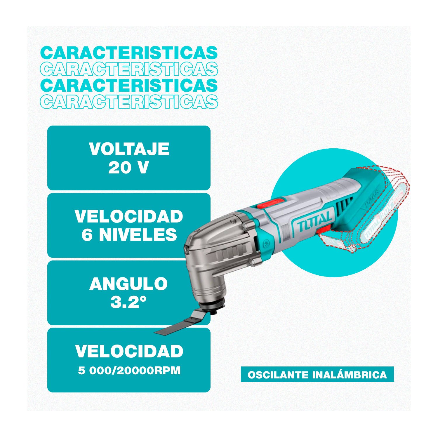 Combo Llave De Impacto 20v + Oscilante 20v + Maleta De Lona - Imagen 5