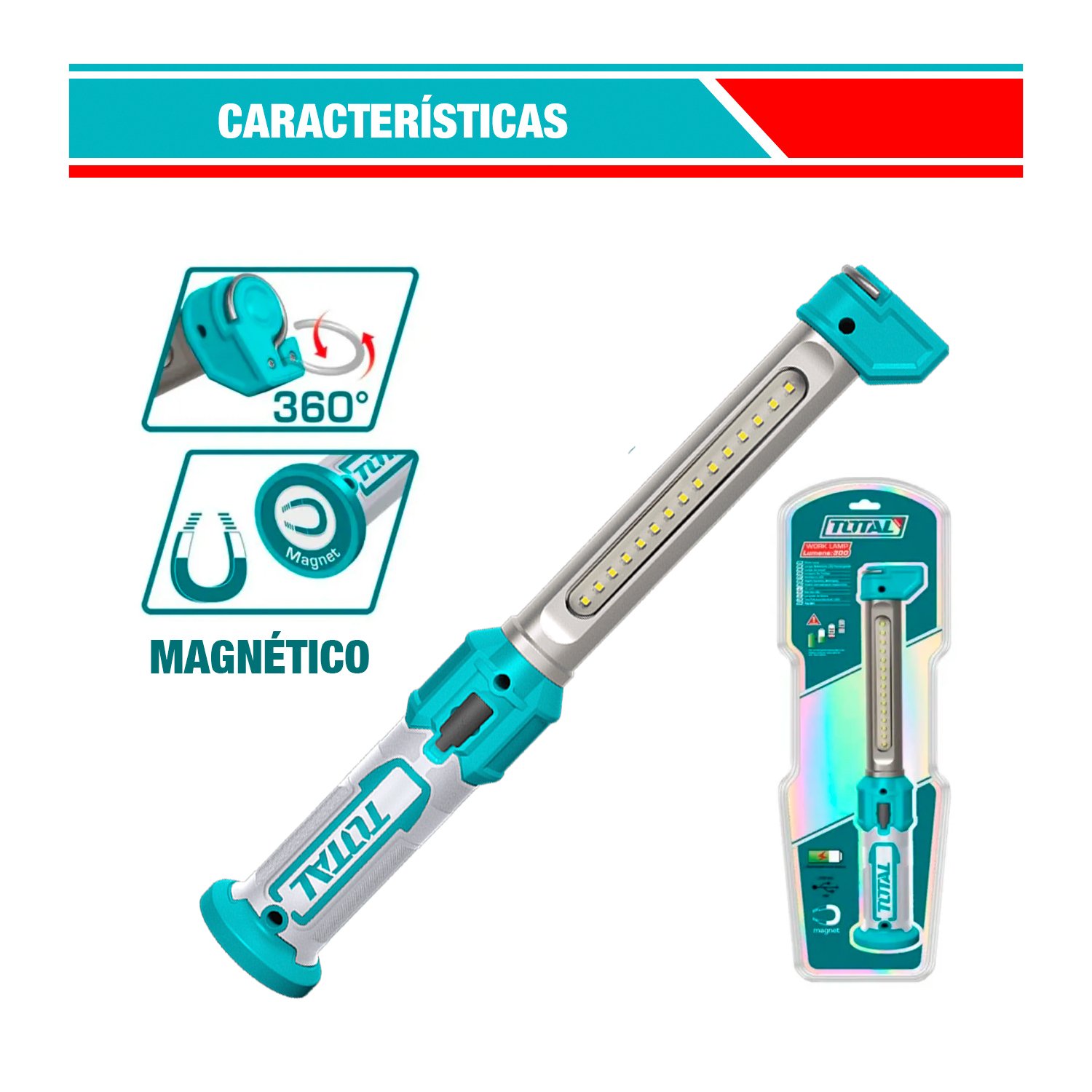 COMBO 3 EN 1 LLAVE IMPACTO + RATCHET 65NM + LINTERNA TOTAL TOSLI250981 - Imagen 7