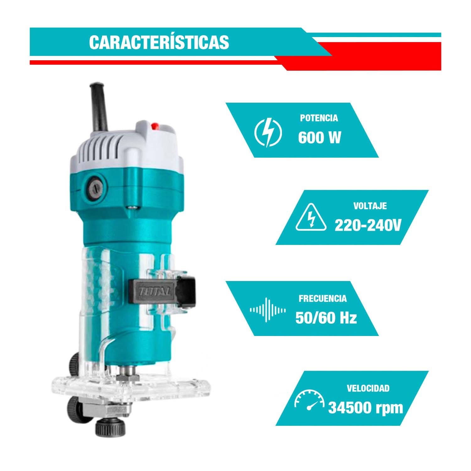 RUTEADORA 600W + SIERRA CALADORA 800W TOTAL CARPINTERÍA - Imagen 2