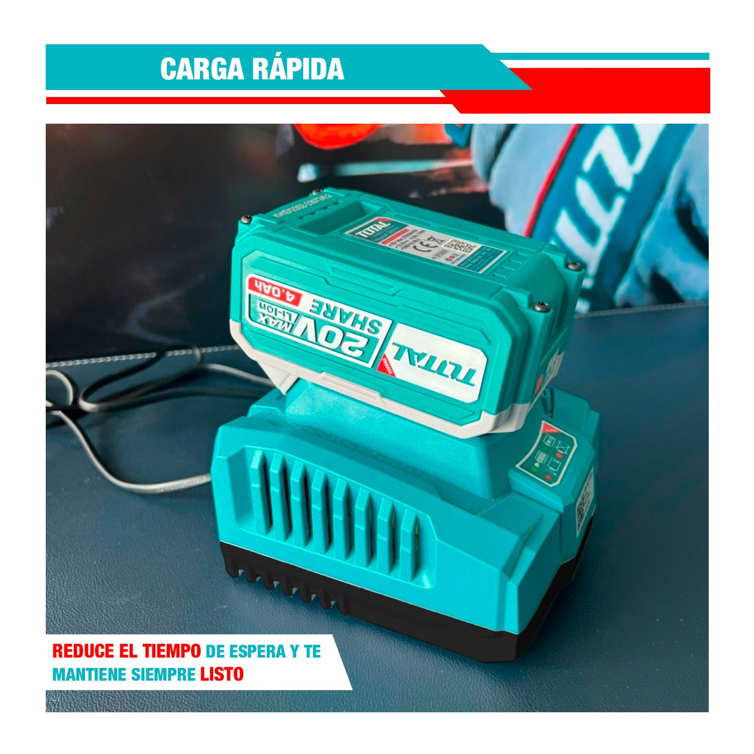 Cargador Rápido Inteligente Para Baterías 4.0ah - Tfcli20411 - Imagen 3
