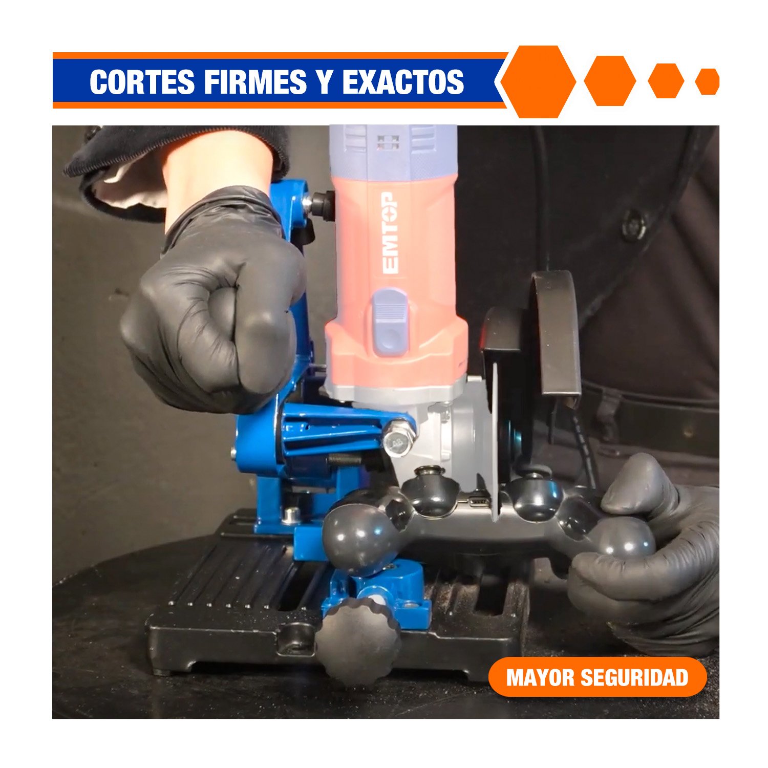 AMOLADORA INALÁMBRICA + 1 BAT 4AH + SOPORTE AMOLADOR AZUL PETRÓLEO - Imagen 7