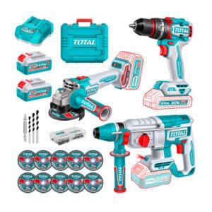Kit Taladro + Amoladora + Rotomartillo + 2 Bats 4.0ah + Accs