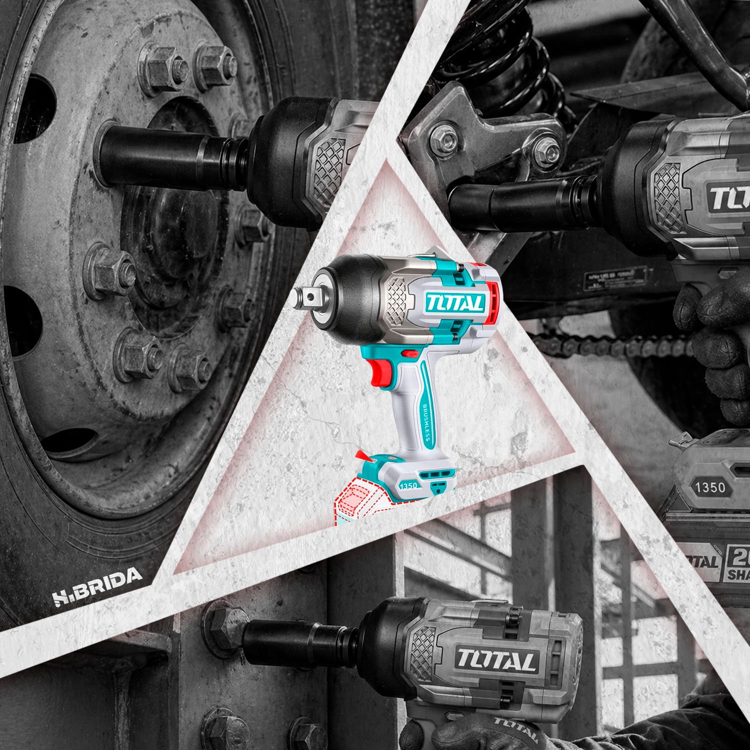Llave de Impacto 1350Nm 3/4'' Brushless TOTAL - TIWLI201351 - Imagen 6